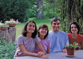 Epa Rosa with his wife and two daughters