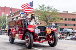 Fire Truck with Flag page 11B Dan