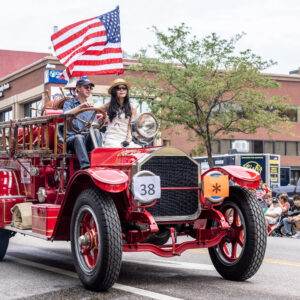 Fire Truck with Flag page 11B Dan